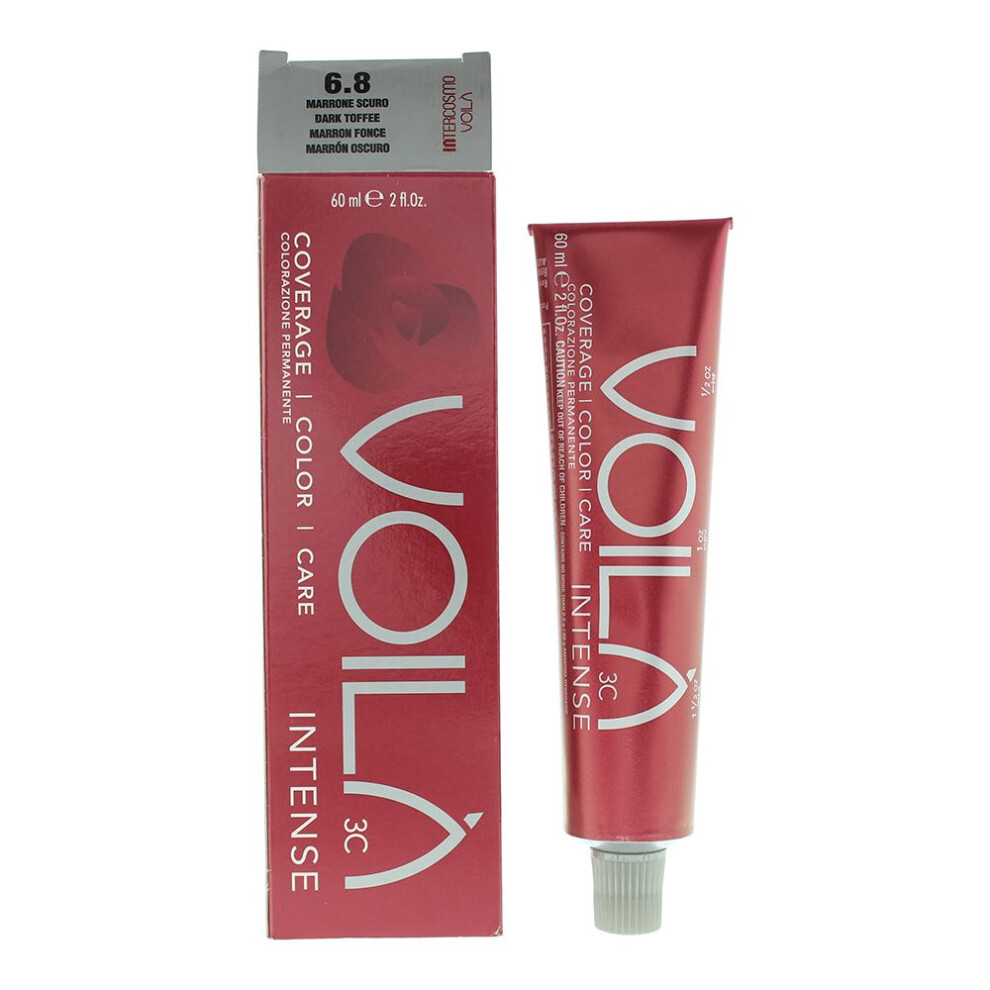 Intercosmo Voila 3C Hair Colour 60ml - 6.8 Dark Toffee - Image 3