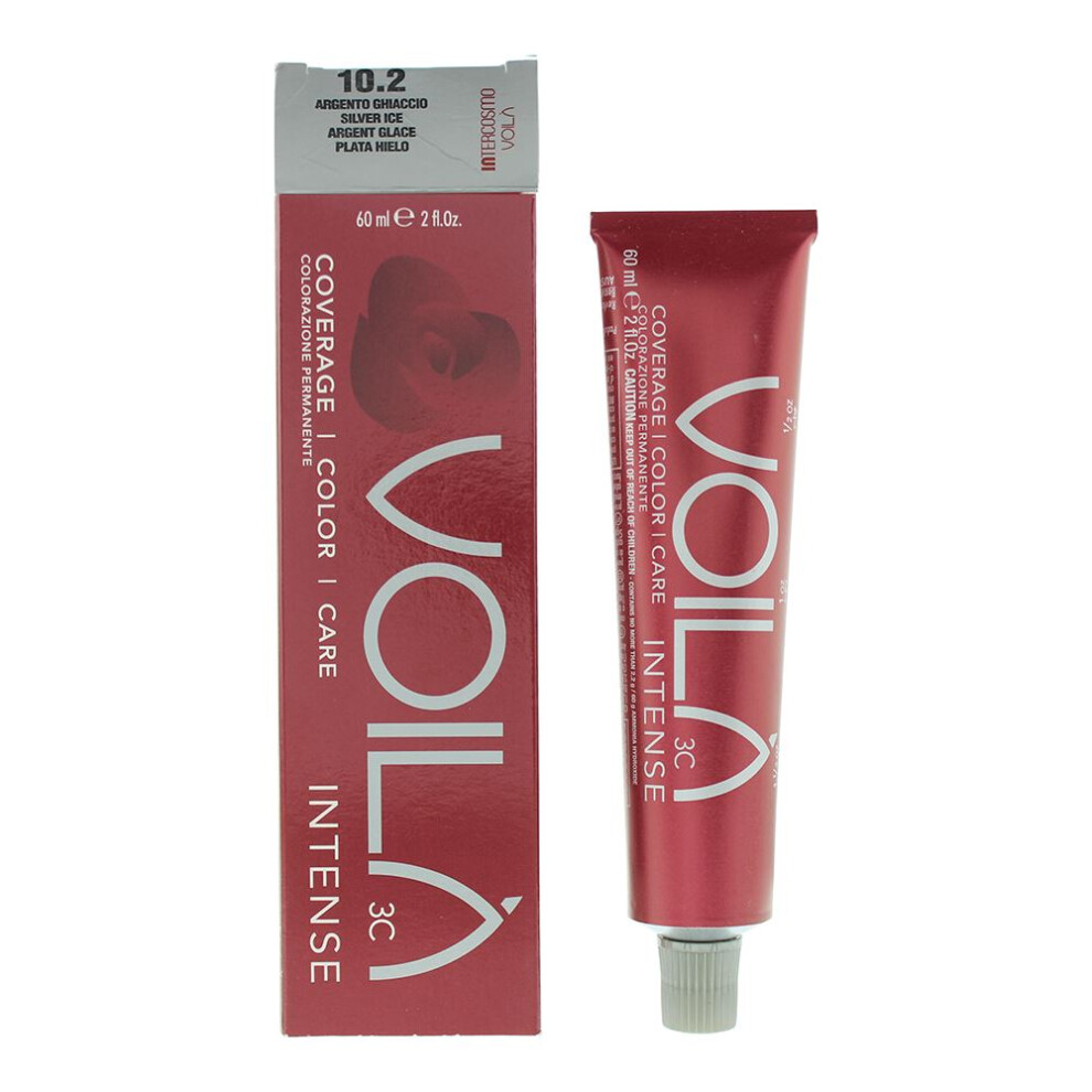 Intercosmo Voila 3C Intense Hair Colour 60ml - 10.2 Silver Ice - Image 2