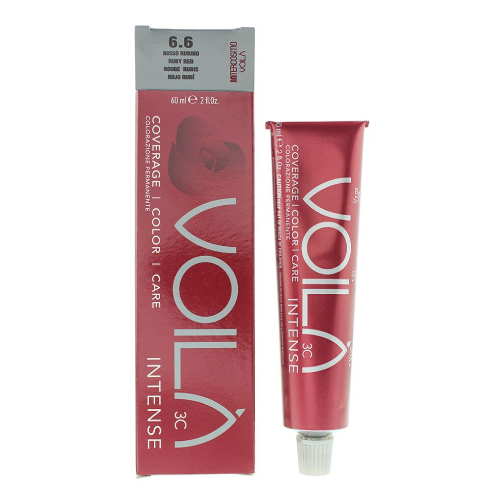Intercosmo Voila 3C Hair Colour 60ml - 6.6 Ruby Red - Image 4