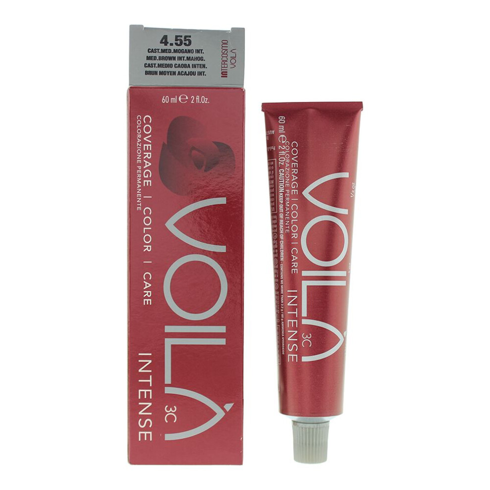 Intercosmo Voila 3C Hair Colour 60ml - 4.55 Medium Brown Intense Mahogany - Image 4