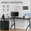 Homcom HOMCOM L-Shaped Corner PC Desk Table w/ Drawer Home Office Workstation, Black 4