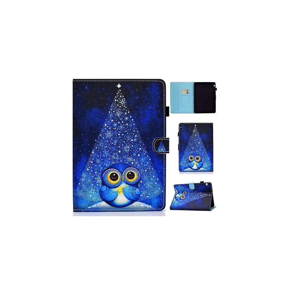 (Night Sky Owl) For Huawei Mediapad T3 10.0 Inch Colored Drawing Stitching Horizontal Flip Leather Case With Holder/Card Slots 7364070701834