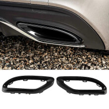 Gloss Black Exhaust Tip Tail Pipe Cover Trims Replacement For Mercedes-benz A B C E Glc Cls-class W177 W247 W205 W213 X253 C257