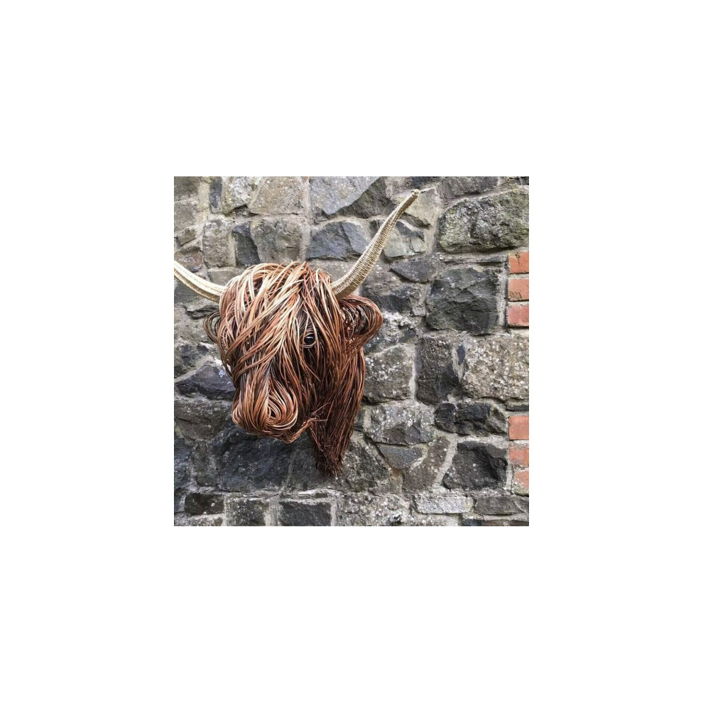 Animal Wall Decor Resin Highland Cow Mounted Decorations Realistic Art Bathroom