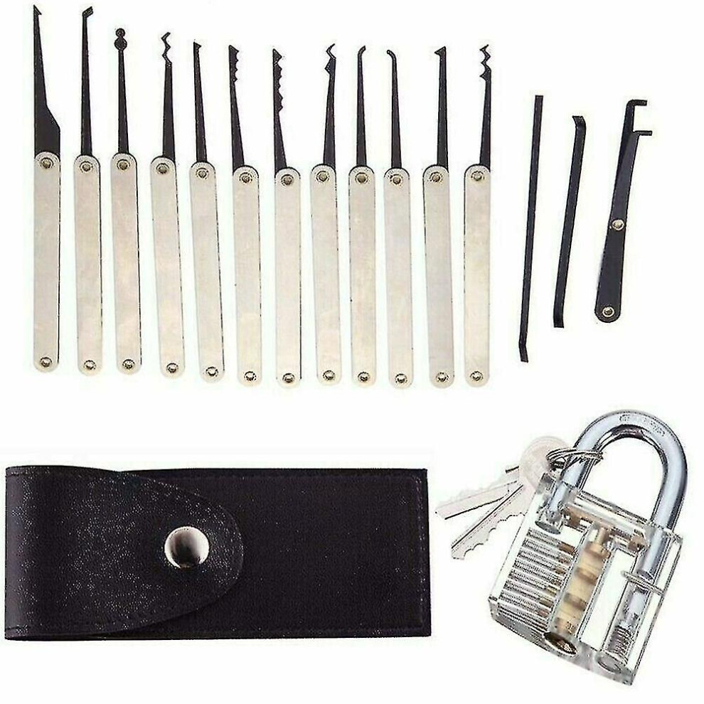 15Pcs/Set Lock Pick Tools Unlocking Set Key Extractor Practice Lock Wuqx 7364070719778