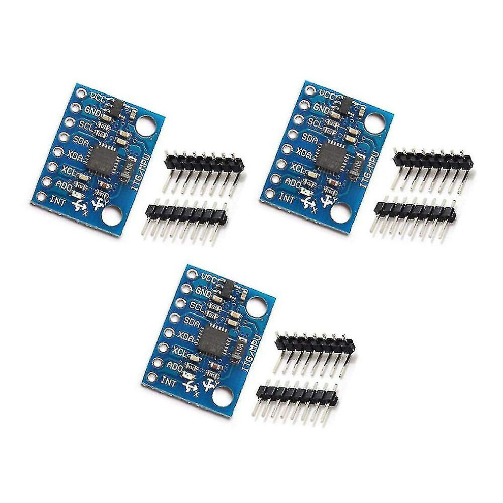 3Pcs -521 Mpu-6050 Mpu6050 Module 3 Axis Analog Gyro Sensors 3 Axis Accelerometer Module 7364070779697
