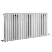 (High Gloss White) Nuie Salvia Horizontal Double Panel Radiator, Ideal for Bathroom, Kitchen, Living Room, 635mm x 1223mm, White