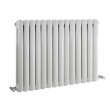 (High Gloss White) Nuie Salvia Horizontal Double Panel Radiator, Ideal for Bathroom, Kitchen, Living Room