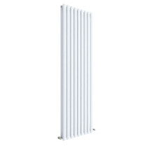 (High Gloss White) Nuie Revive Vertical Double Panel Designer Electric Radiator, 1800mm x 354mm