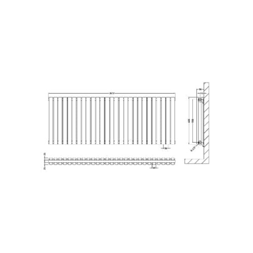 (Anthracite Grey) Nuie Revive Horizontal Double Panel Designer Radiator 2