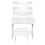 LED Dressing Table Set w/ Stool Drawers Shelves Hair Dryer Rack Socket 3