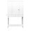 LED Dressing Table Set w/ Stool Drawers Shelves Hair Dryer Rack Socket 4