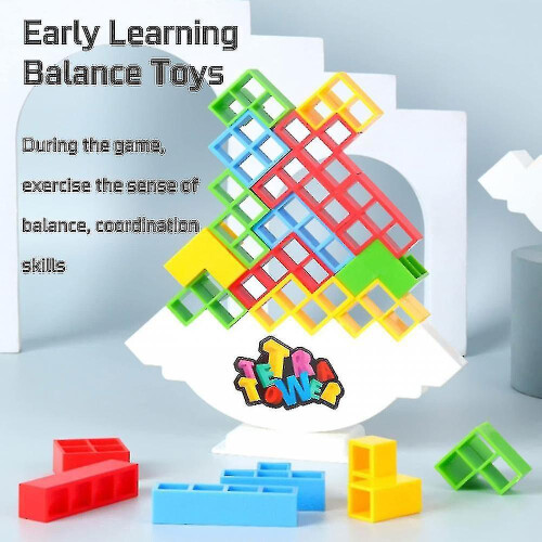 48 Pcs Tetra Tower Balance Stacking Blocks Game,100% New 2