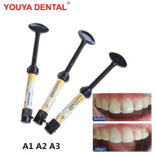 (A1 A2 A3) Hot 2.5g Dental Composite Resin Filling Materials Dentistry Denfil Syringe Universal Light Curing Composite Resin A1 A2 A3 Shade