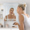 LED Dressing Table Set w/ Stool Drawers Shelves Hair Dryer Rack Socket 9