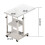 Living And Home White Mobile Over Bed Chair Table Height Adjustable Laptop Serving Tray Stand 6