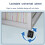 Living And Home White Mobile Over Bed Chair Table Height Adjustable Laptop Serving Tray Stand 5