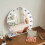 Living And Home Round Arched Makeup Mirror with LED Lights and 3 Colour Modes 3