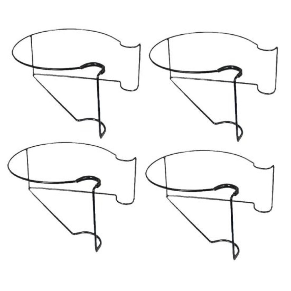 (4pcs) 4pcs Balcony Railing Flower Pot Holder Floating Railing Planter Shelf Metal Indoor Outdoor Vertical Stairs Hanging Plant Pot Clip Stand Bracket