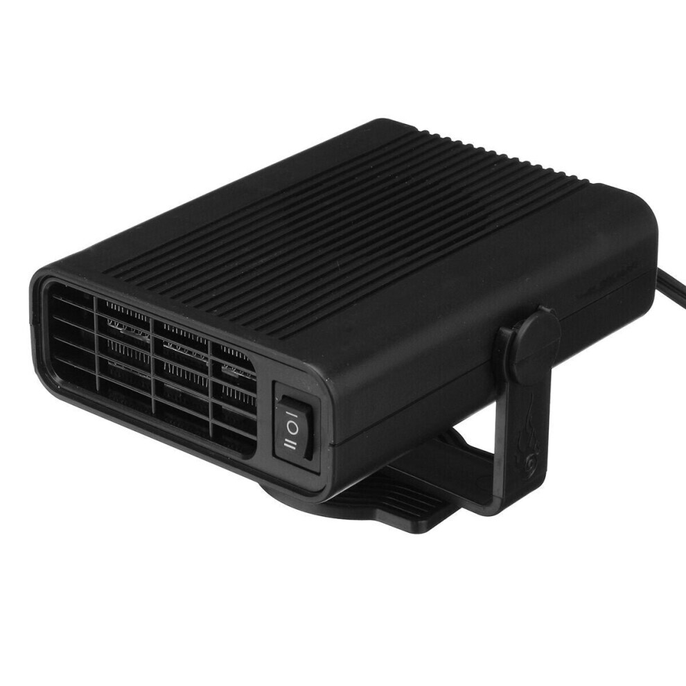(, 12V) (, 24V) Electric Car Heater Fan Instant Heating Adjustable Heating/Cooling Defroster Black 4921858326462
