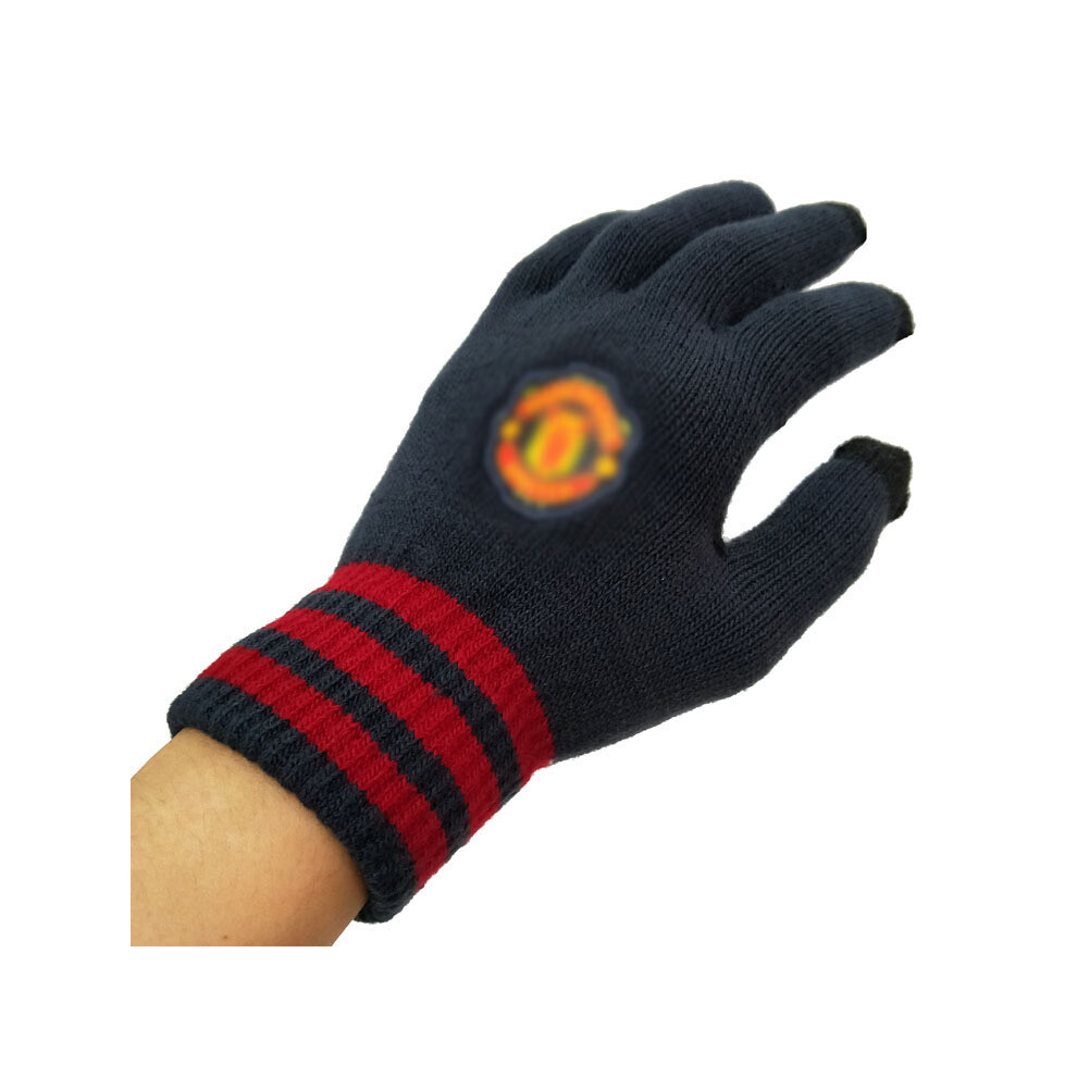 (Manchester United) Football Fan Gift Football Team Knitted Woolen Warm Gloves