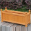 (Brown) Wooden Rectangular Planter Flower Plant Pot Trough 4