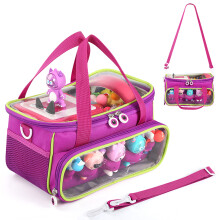 (Purple) Storage Case Carrying Case for Toniebox, Tonie Characters Figures, Toniebox Starter Set Transparent Lid Storage Bag
