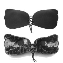 (B, style 2) 2 Pairs Adhesive Sticky Bra For Women Strapless Backless Invisible Push Up Bra Reusable Stick On Breast Covering For Wedding Dress