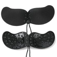 (E, style 1) 2 Pairs Adhesive Sticky Bra For Women Strapless Backless Invisible Push Up Bra Reusable Stick On Breast Covering For Wedding Dress