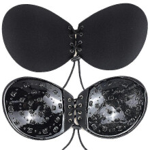 (E, style 3) 2 Pairs Adhesive Sticky Bra For Women Strapless Backless Invisible Push Up Bra Reusable Stick On Breast Covering For Wedding Dress
