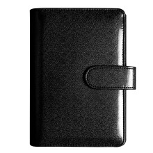 (Black) Cute Shiny Agenda Planner Binder Cover With Magnetic Buckle Closure Hard Cover