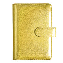 (Yellow) Cute Shiny Agenda Planner Binder Cover With Magnetic Buckle Closure Hard Cover