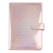 (Rose gold) Cute Shiny Agenda Planner Binder Cover With Magnetic Buckle Closure Hard Cover