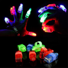 20pcs Super Bright Led Finger Lights Finger Flashlight Light Up Toys Party Favor Supplies (mixed Color)