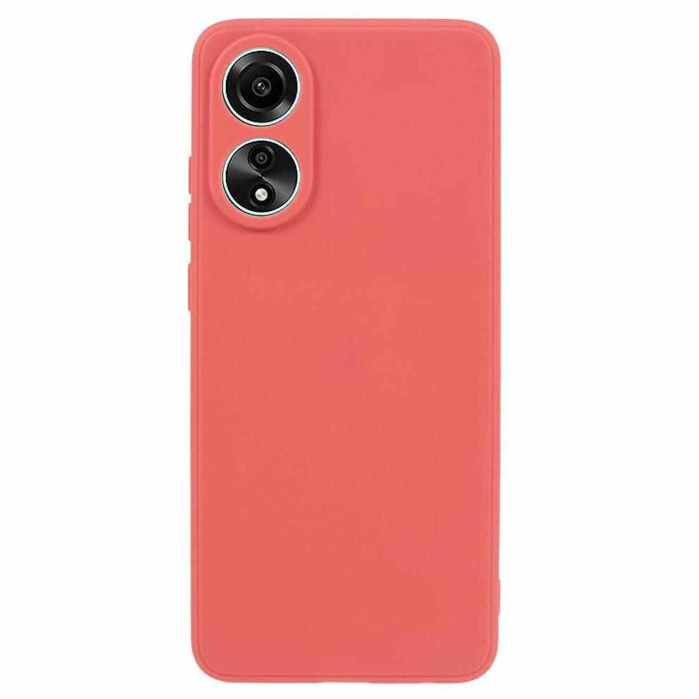 Straight Edge Phone Case For Oppo A78 4G Lens Precise Cutout Soft Tpu Anti-Scratch Cover- Red 7364070750153