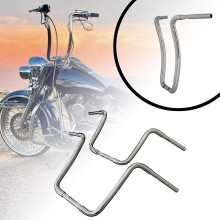 (14 inch Black B) Motorcycle 14" 16" 18" Rise 1-1/4" Ape Handlebar For Harley Softtail Classic Deluxe Road King Low Rider Fat Boy Street Bob