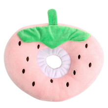 (Strawberry, Large Size) Cat Recovery Collar Adjustable Cotton Cat Neck Collar Anti-licking Pet Neck Protector