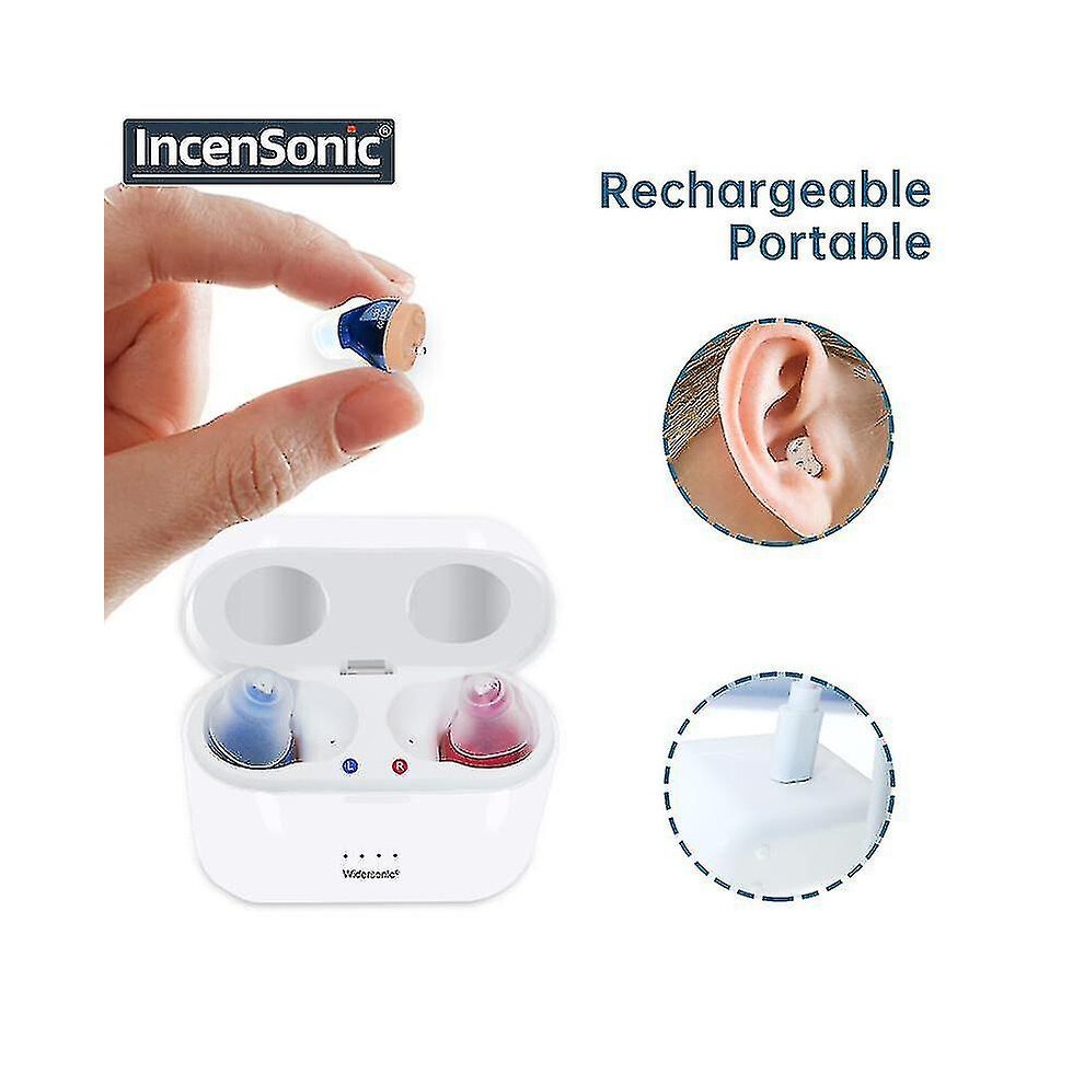 (V30-charging case) Usb Rechargeable Audifonos Hearing Aid   Invisible Hearing Aids Adjustable Tone Sound Amplifier Portable Hearing Aid