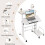 Dripex (No Power Outlets, White) Sit-Stand Workstation Height Adjustable Desk 8