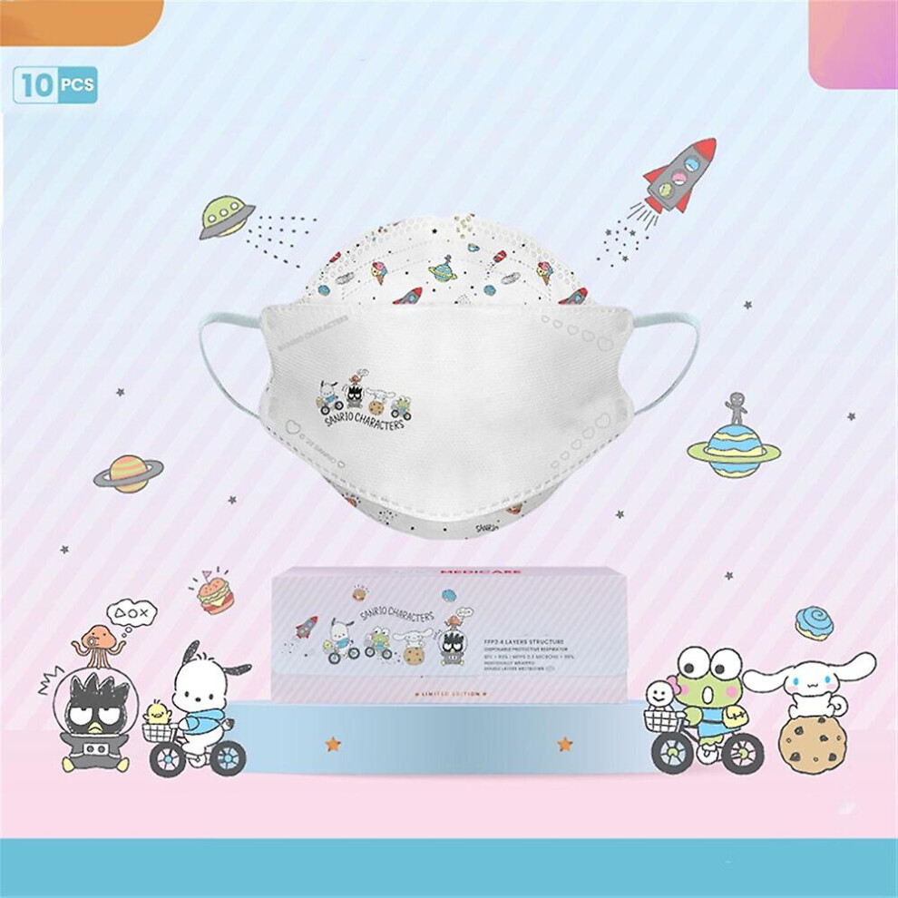 10Pcs Sanrio My Melody Disposable Face Mouth Mask Adult Anime Kawaii Four-Layer Protective Mask Independent Packaging 20X12cm 7364070812356
