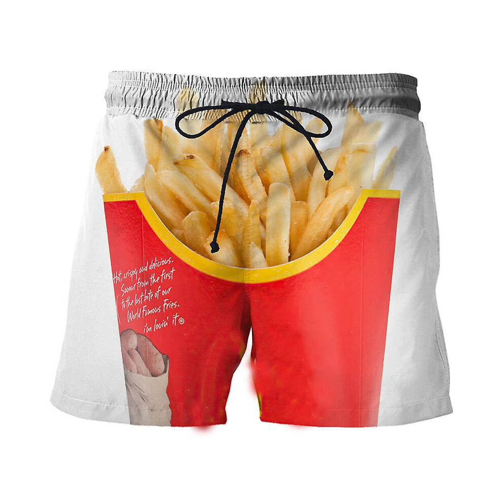 (3XL, SPF5C231915E) French Fries Shorts Chips Hamburg 3d Surfing Board Short Kids Beach Shorts Men Trunk Masculina Swimming Trunks Sports Briefs Boy-image-OPC-PFSDJNM-NEW