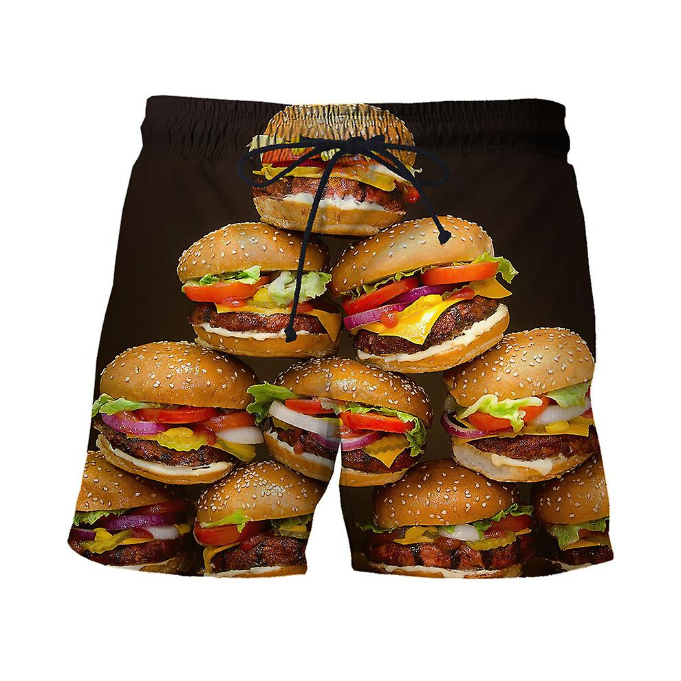 (5XL, SPF5C231915A) French Fries Shorts Chips Hamburg 3d Surfing Board Short Kids Beach Shorts Men Trunk Masculina Swimming Trunks Sports Briefs Boy-image-OPC-PFSDJP7-NEW
