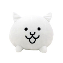 20cm The Battle Cats Plushie Cute Anime Cartoon Game Character Plush Toy White Neko Cat Plush Doll Gift for Kids Boys Girls