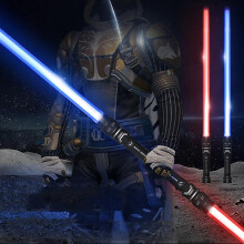 Retractable Light Sabers For Kids, 2-in-1 Led Dual Light Swords