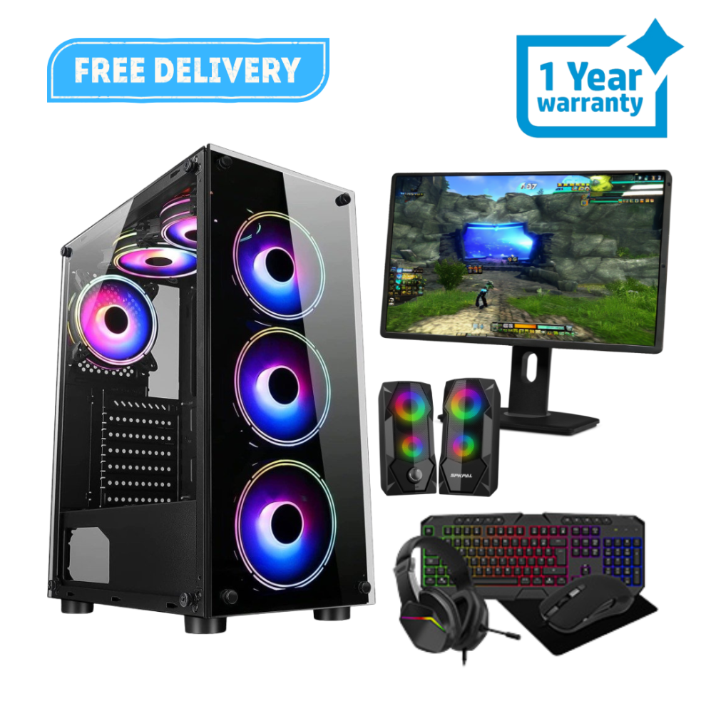 Fast Gaming Intel Quad Core i5 16GB RAM 1TB HDD & 128GB SSD PC Bundle & Speakers