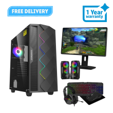 Fast Gaming PC Bundle Core i5 16GB RAM 1TB & 240GB SSD 4GB GT730 22'' +Speakers