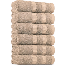 (Latte) 6x Jumbo Bath Sheet 100% Pure Cotton Big Bath Towels Large Bathroom Towel Set