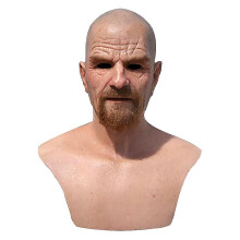 Masque de Cosplay Walter White Breaking Bad en latex de haute qualité pour Halloween