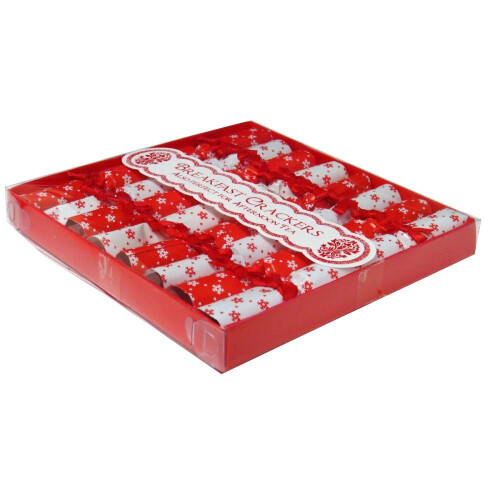 32 Mini Christmas Crackers Saucer Breakfast Crackers Silver Gold Red 1