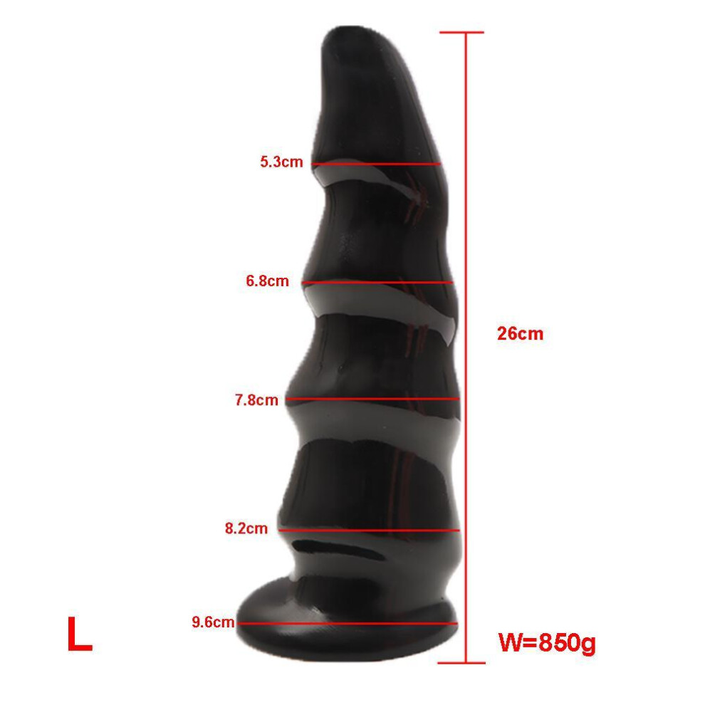 (B-Black-L) New Huge Anal Dildo Expansion Anal Plug Big Butt Plug Annal Dilator Masturbator Prostate Massager Adult Sex Toys For Men